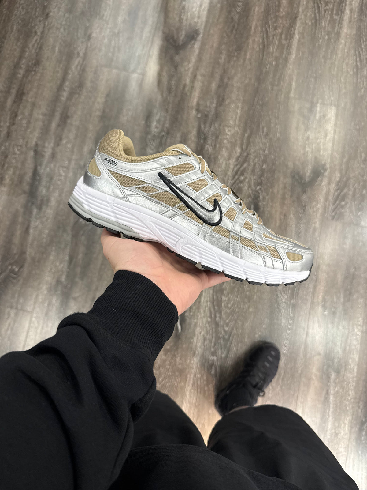 Khaki Metallic Silver